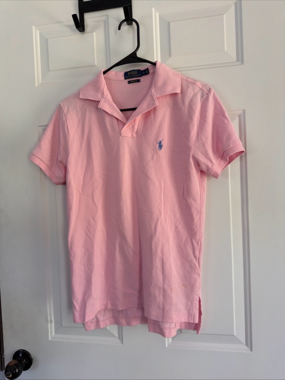 Ralph Lauren Pink Polo Shirt with Blue Pony